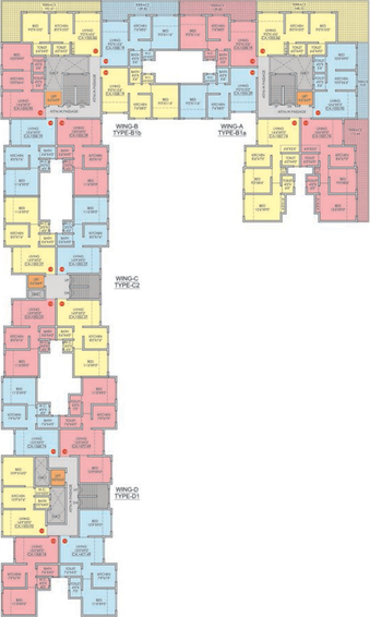 Floor Plan of Ideal City in Umroli East, Palghar - Image 20457