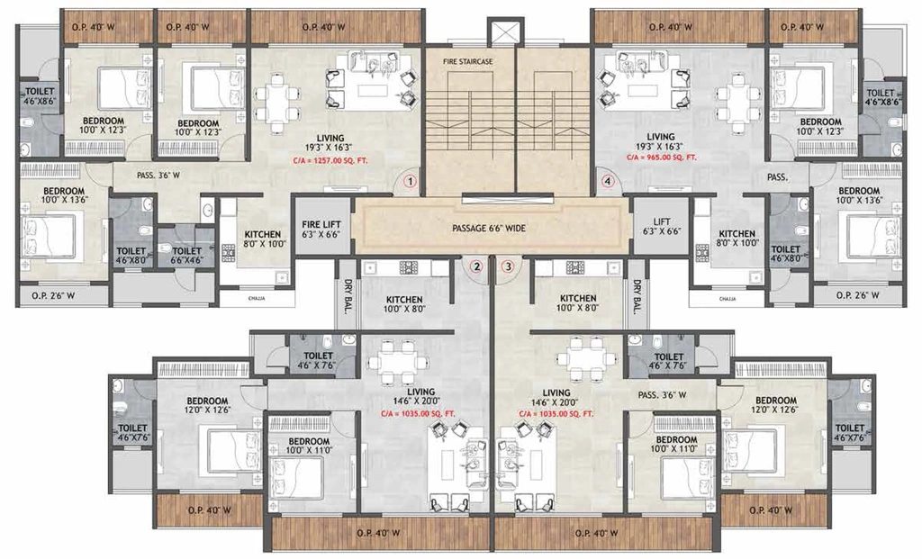 Floor Plan of Sri Atlanta Luxuria in Bhiwandi, Thane - Image 364845