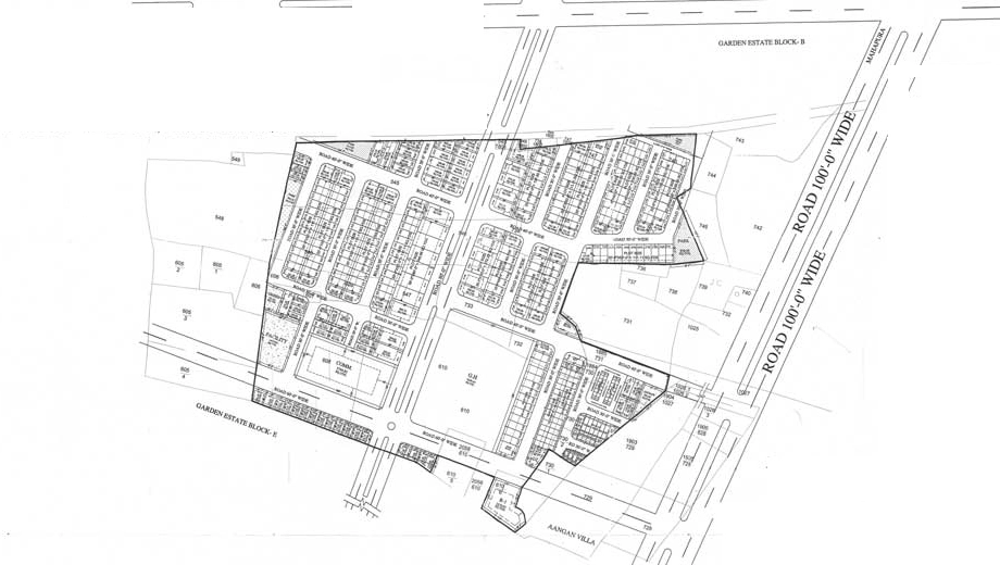 Master Plan of SNG Garden Estate D Block in Jaisinghpura, Jaipur - Image 364695