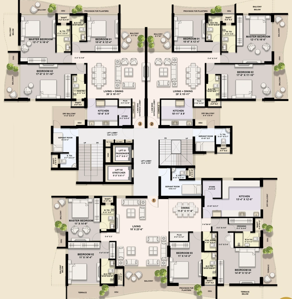 Floor Plan of Sankalp Advaya in Bariatu, Ranchi - Image 368762
