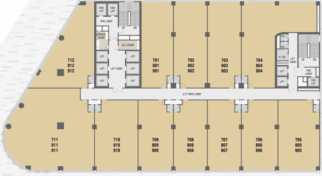Floor Plan of Kaavyaratna Narmada in Gift City, Gandhinagar - Image 365416