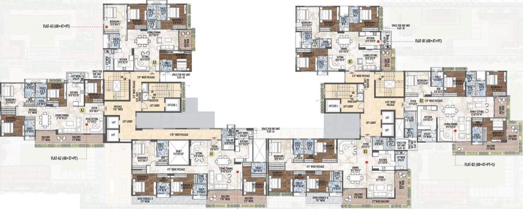 Floor Plan of Durga 77 Degree Resort in Digha, Patna - Image 367808