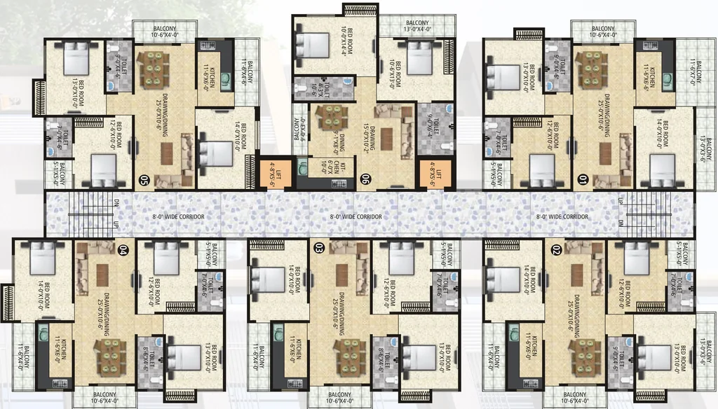 Floor Plan of Abhinav Heights in Danapur, Patna - Image 367814
