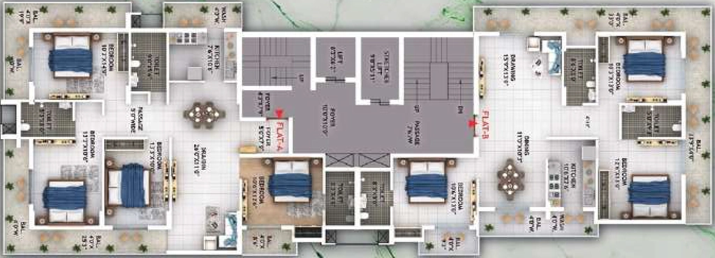 Floor Plan of Varalika Emerald Heights in Pundag, Ranchi - Image 368790
