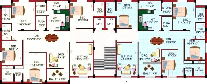 Floor Plan of Rameshwaram Tripti in Ahirtoli, Ranchi - Image 368794