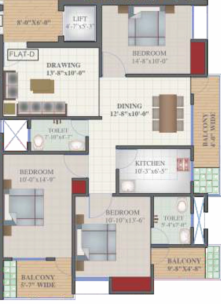 3 BHK Flat in Koinar Kujur Enclave Phase 2 in Argora, Ranchi - Image 902577