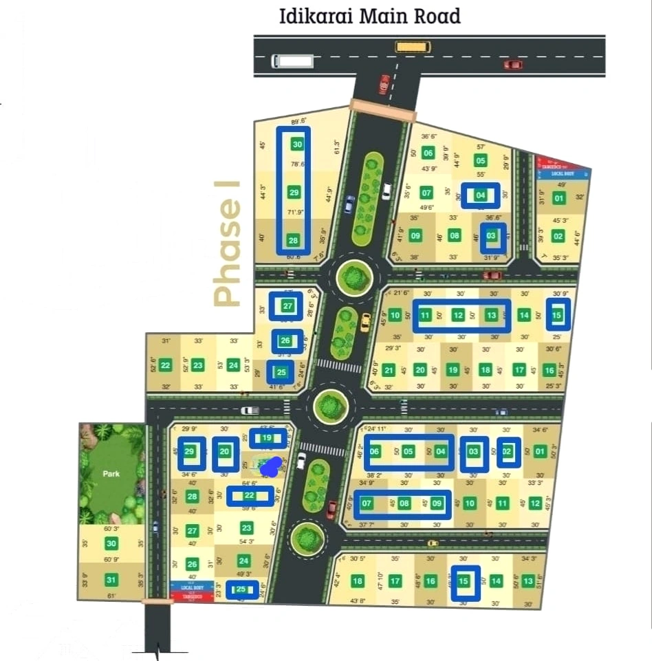 Master Plan of P Lavin Enclave in Idikarai, Coimbatore - Image 366067
