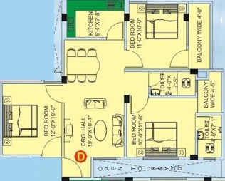 3 BHK Flat in Ananya Madhu Enclave in Hatia, Ranchi - Image 902584