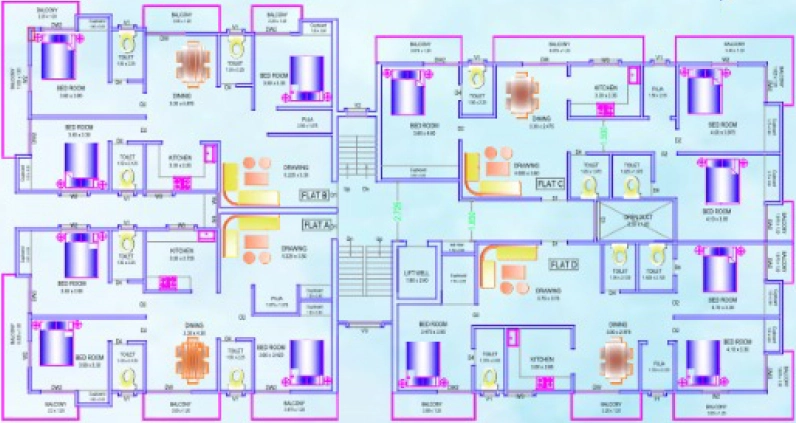 Floor Plan of GS Kamlawati Enclave in Hesag, Ranchi - Image 368850