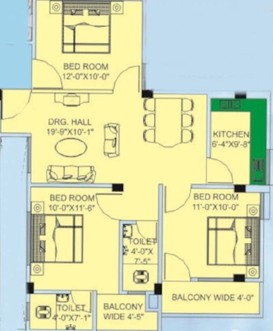 3 BHK Flat in Ananya Akshra Enclave in Hesag, Ranchi - Image 904009