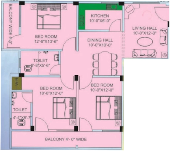 3 BHK Flat in Ananya Akshra Enclave in Hesag, Ranchi - Image 904010