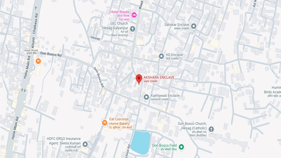 Location of Ananya Akshra Enclave in Hesag, Ranchi - Image 371239