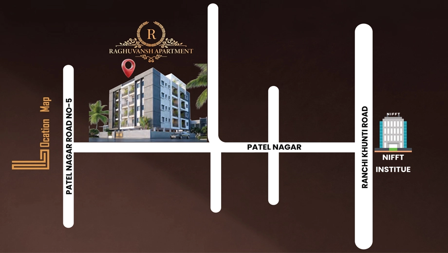 Location of Maa Raghuvansh Apartment in Hesag, Ranchi - Image 371208