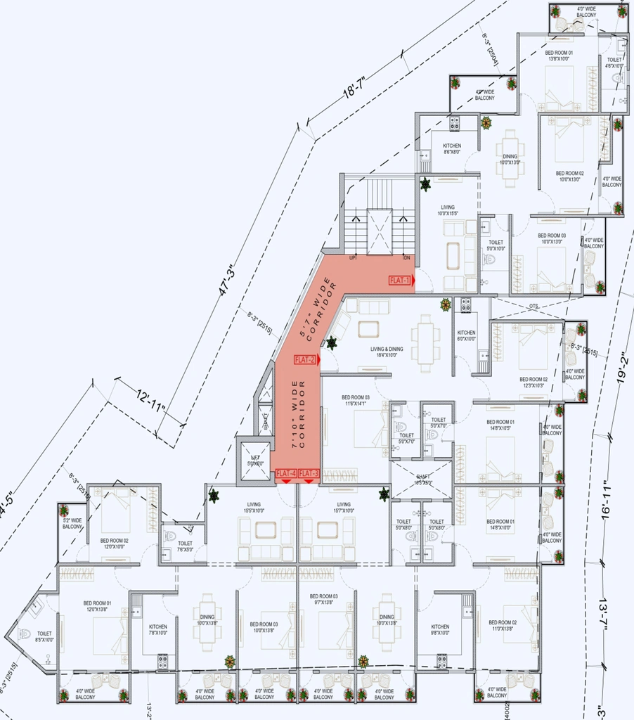 Floor Plan of Anam Sunrise Enclave in Doranda, Ranchi - Image 371188