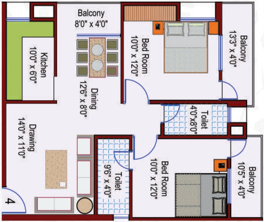 2 BHK Flat in Shree Ramdeo Garden Block C in Namkum, Ranchi - Image 904001