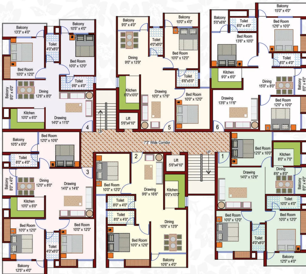 Floor Plan of Shree Ramdeo Garden Block C in Namkum, Ranchi - Image 371228
