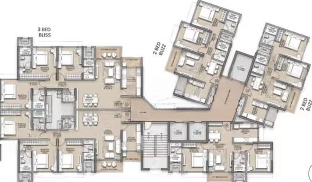 Floor Plan of Raymond The Address By GS Bandra in Bandra East, Mumbai - Image 366405