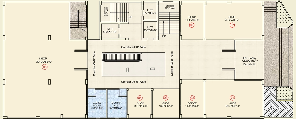Floor Plan of Commercial Aarohi City in Bailey Road, Patna - Image 366355