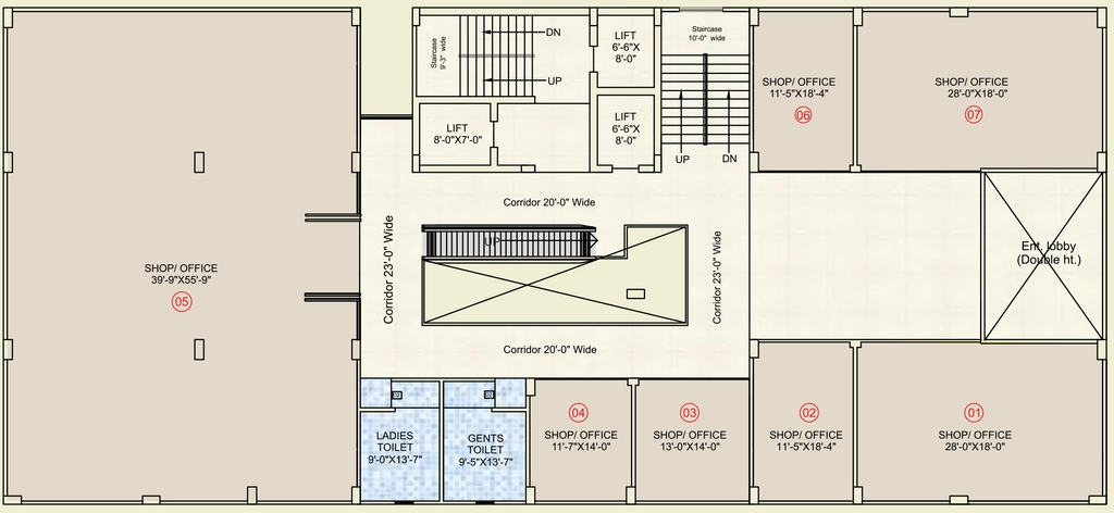 Floor Plan of Commercial Aarohi City in Bailey Road, Patna - Image 366354