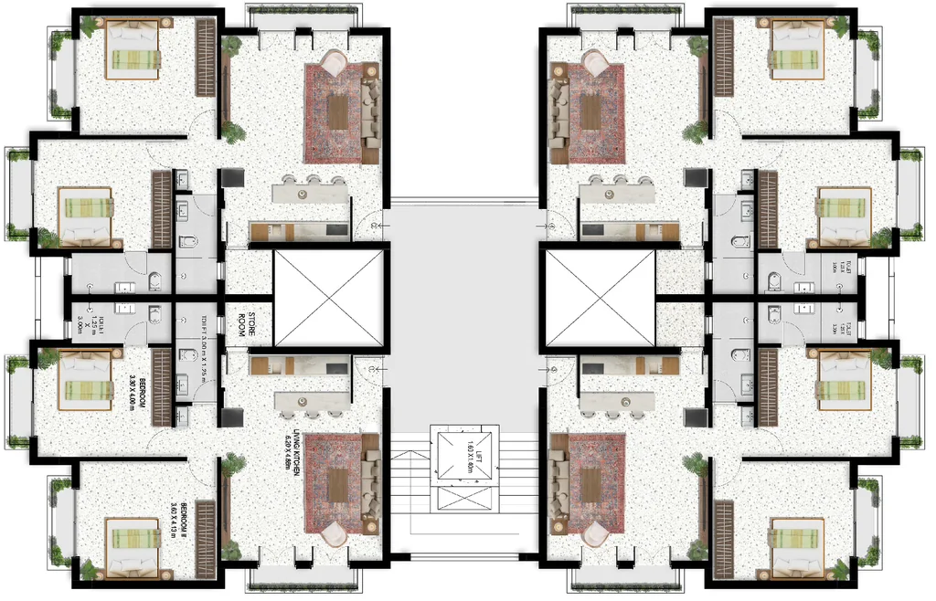 Floor Plan of Adhira El Sueno in Thivim, Goa - Image 366414