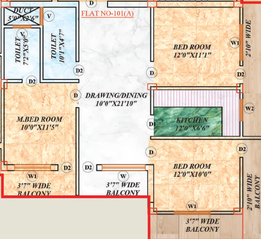 3 BHK Flat in Shivay Kuntal Sabha in Hesal, Ranchi - Image 903997