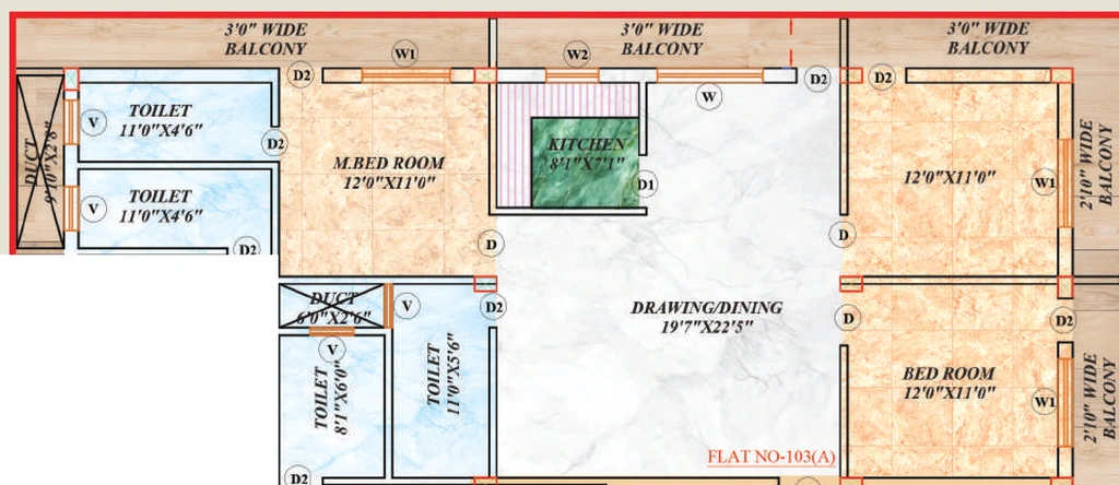 3 BHK Flat in Shivay Kuntal Sabha in Hesal, Ranchi - Image 903999