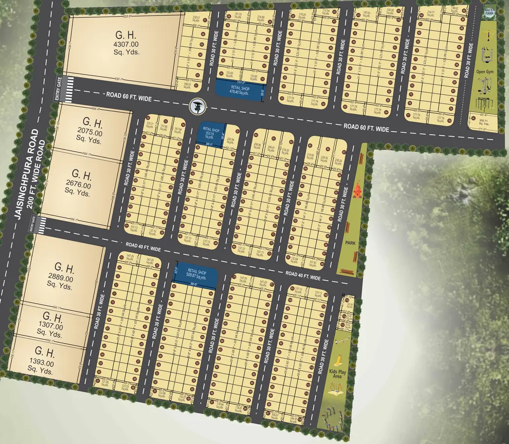 Master Plan of Abhinandan Krishna Kunj A in Ajmer Road, Jaipur - Image 366601