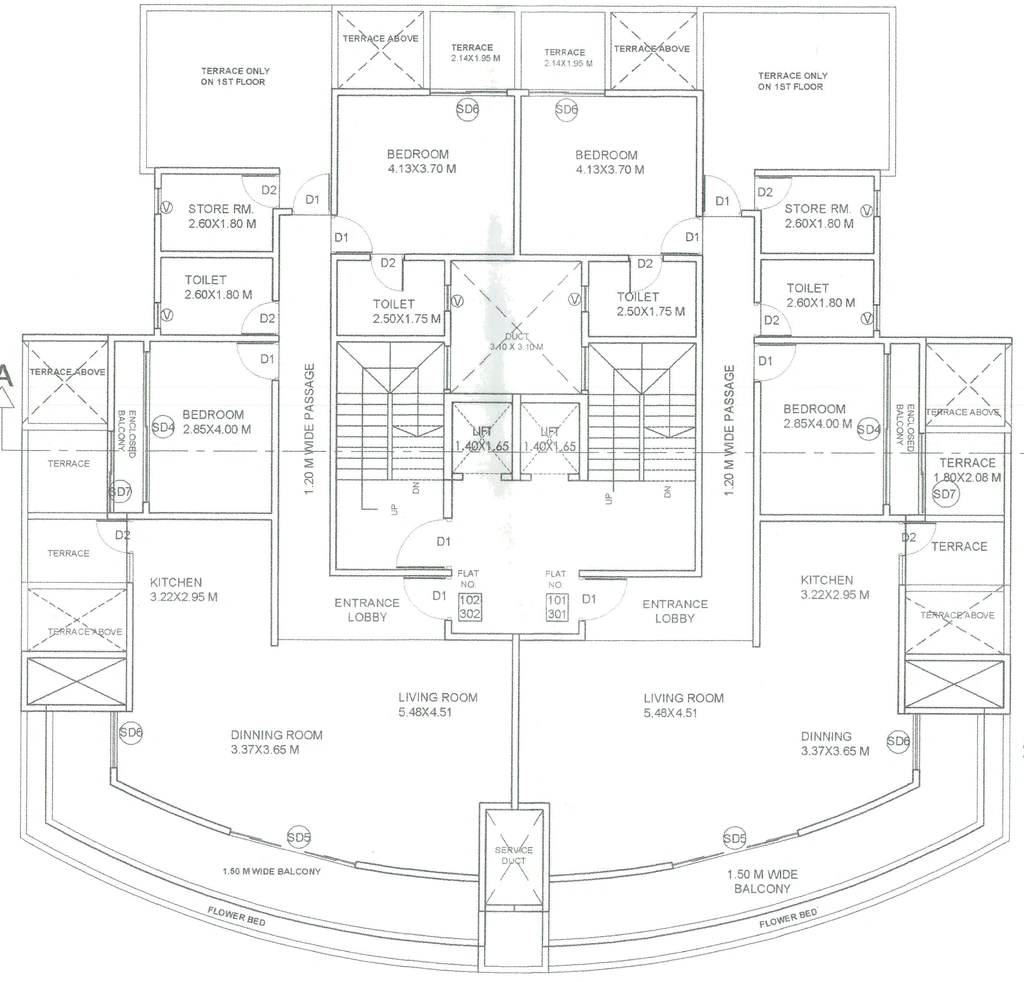 Floor Plan of Escala Ocean Cloud in Tiswadi, Goa - Image 366970
