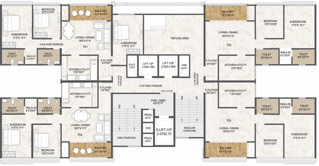 Floor Plan of Esson Skyora in Bavdhan, Pune - Image 366987