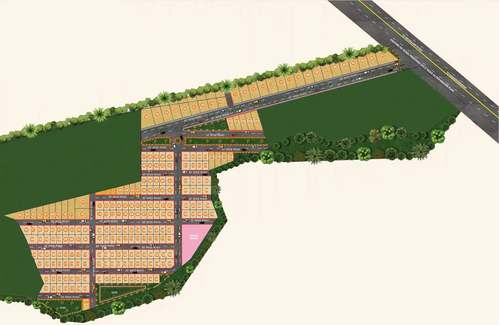 Master Plan of Anushree Jet County in Tukkuguda, Hyderabad - Image 367044