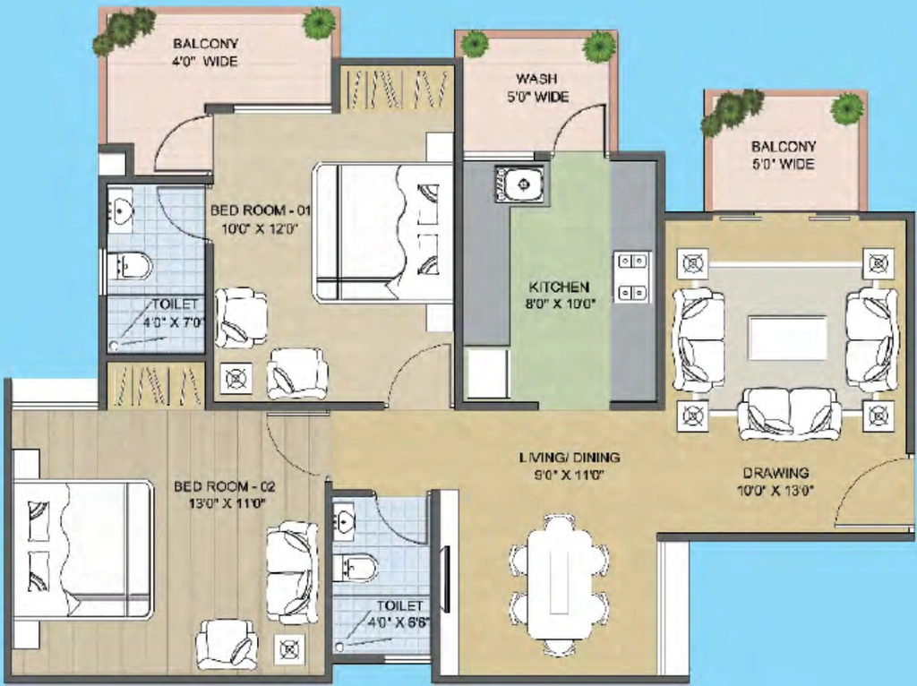 2 BHK Flat in AB Smart City Phase 2 in Katara Hills, Bhopal - Image 901246