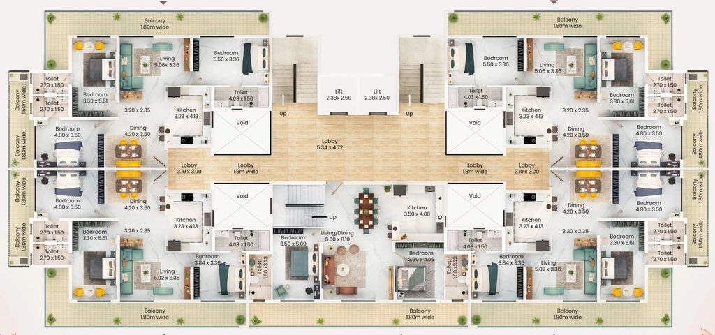 Floor Plan of Prabhu Empress Hill in Dabolim, Goa - Image 369240