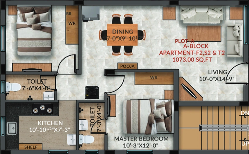 2 BHK Flat in Murugan Indira Krishna Nivas in Ambattur, Chennai - Image 901383