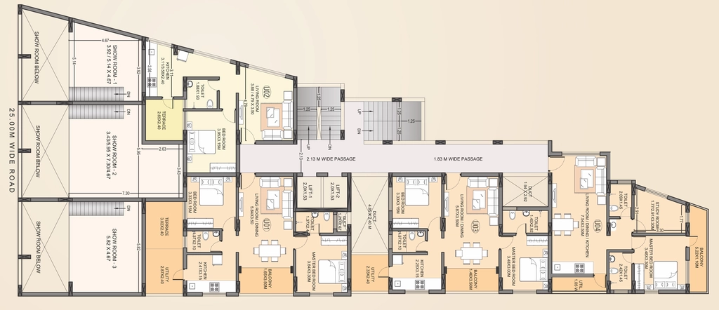 Floor Plan of Shri Venkatesh Palolem Pearl in Canacona, Goa - Image 369254