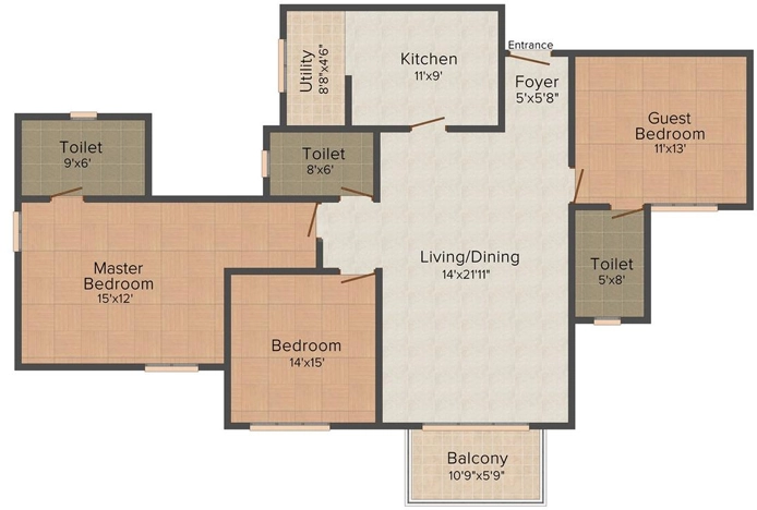 3 BHK Flat in Park Sarvamangala Vallabh Sadan in Lalpur, Ranchi - Image 904016