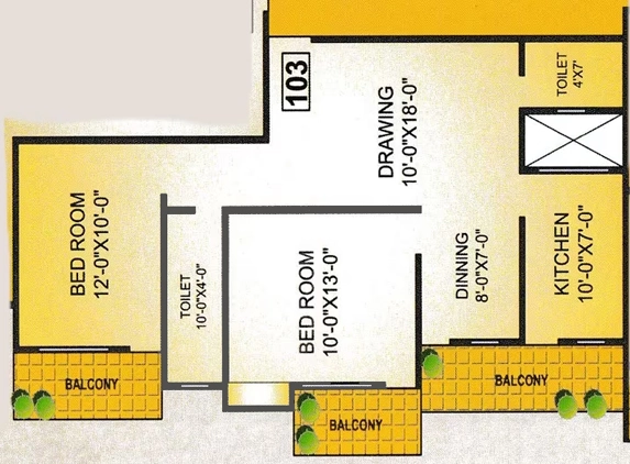 2 BHK Flat in Shree Nirmal Shree in Lalpur, Ranchi - Image 904012