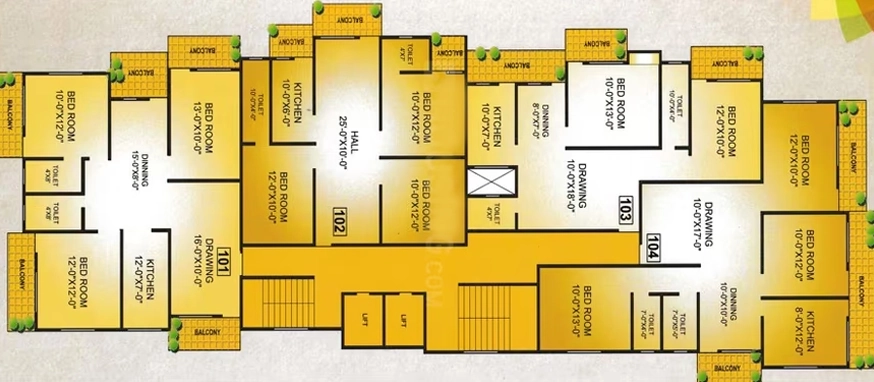 Floor Plan of Shree Nirmal Shree in Lalpur, Ranchi - Image 371245