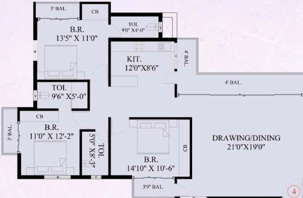 3 BHK Builder Floor in Dice Chandranain Heights in Morabadi, Ranchi - Image 903989