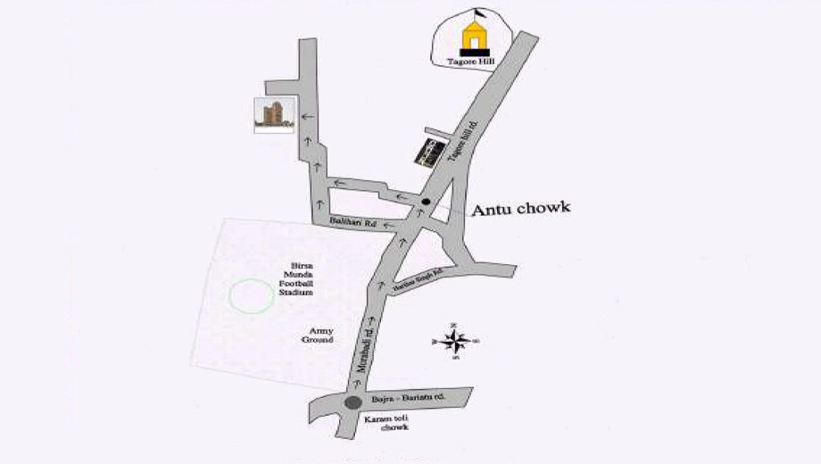 Location of Dice Chandranain Heights in Morabadi, Ranchi - Image 371193