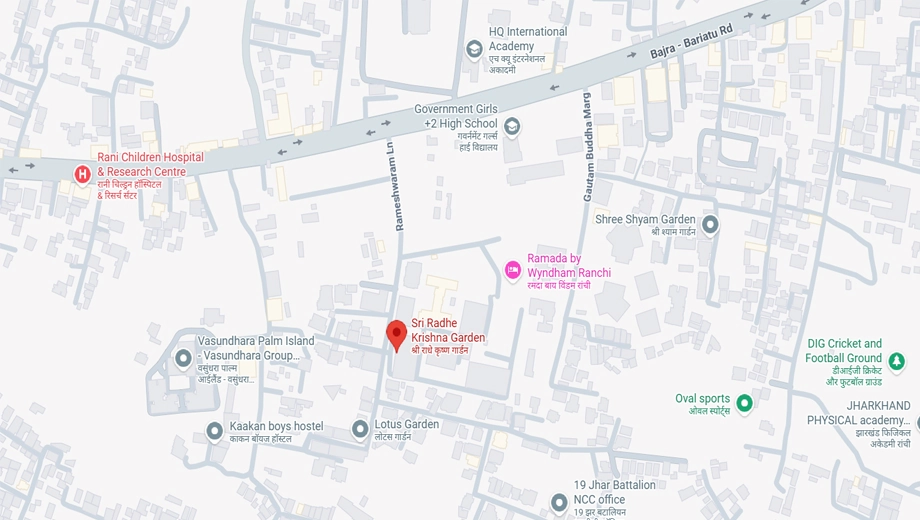 Location of Sri Radhe Krishna Garden in Morabadi, Ranchi - Image 371810