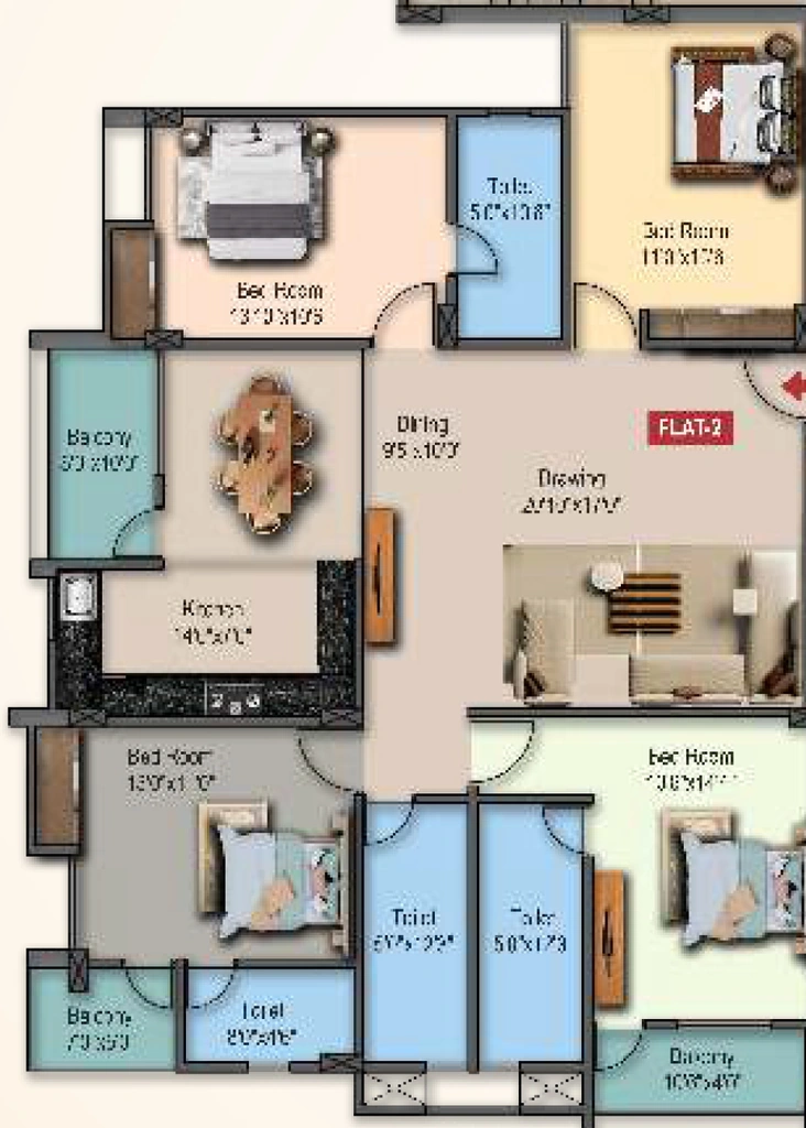 4 BHK Flat in MLB Brij Rama in Morabadi, Ranchi - Image 904313