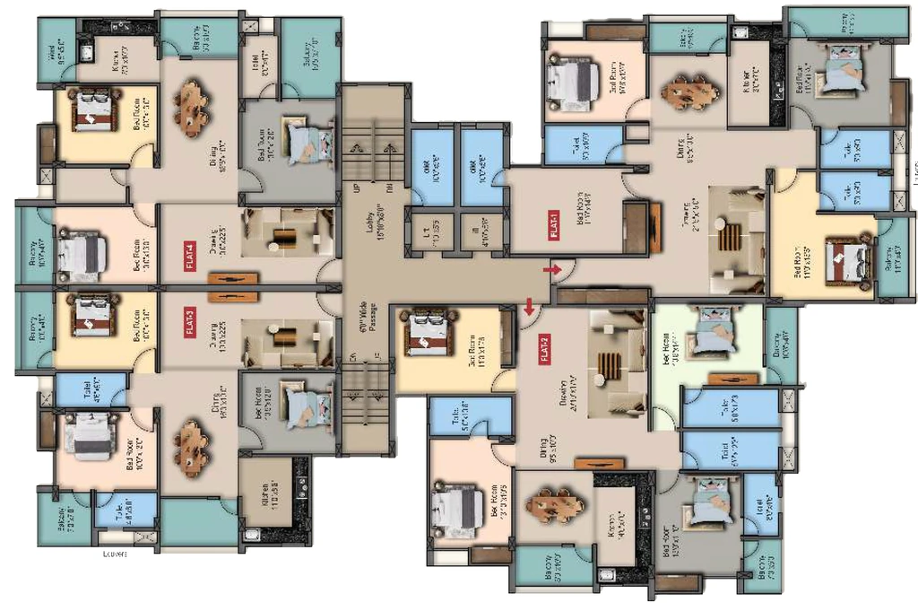 Floor Plan of MLB Brij Rama in Morabadi, Ranchi - Image 371816