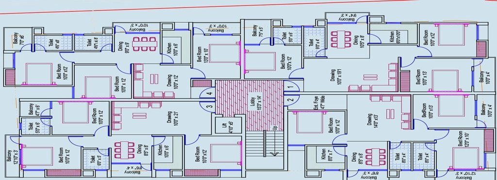 Floor Plan of Unique Keshav Kunj in Morabadi, Ranchi - Image 371827