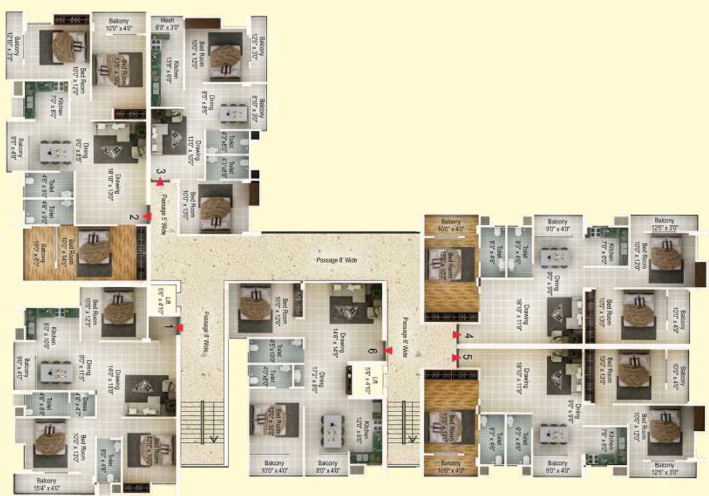 Floor Plan of Morias Symphony Condos Phase 2 in Boreya, Ranchi - Image 371844