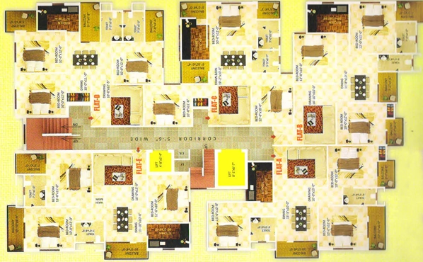 Floor Plan of Aashayana Bansal Landmark in Morabadi, Ranchi - Image 371855