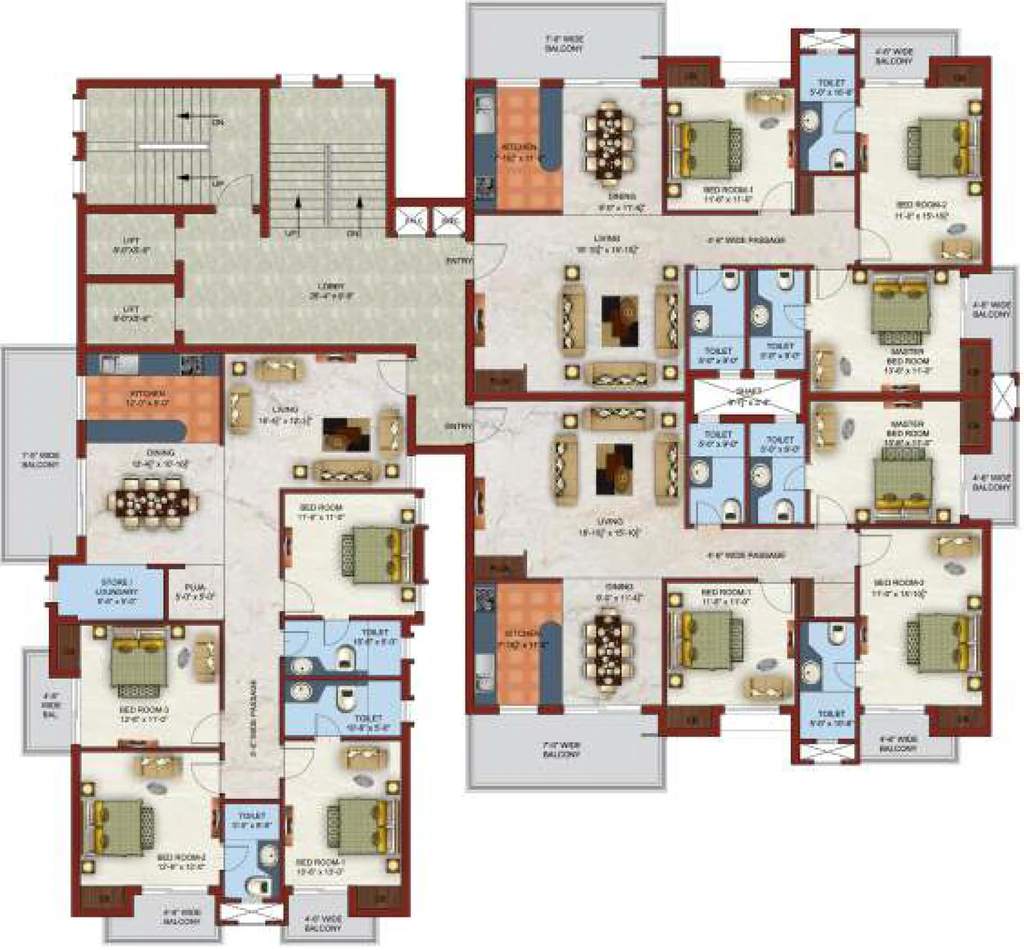 Floor Plan of Pawansut Kailasa in Pandra, Ranchi - Image 371867