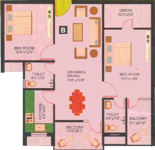 2 BHK Flat in Bharat Janki Kunj in Pandra, Ranchi - Image 904345
