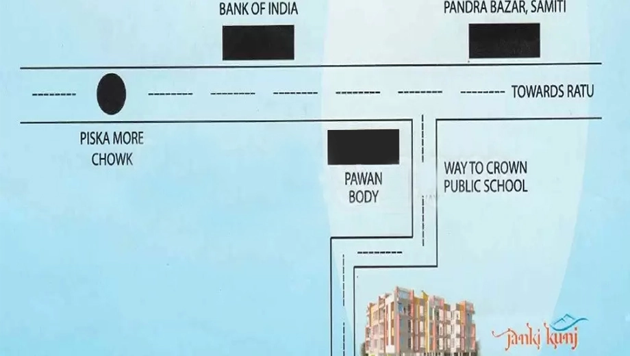 Location of Bharat Janki Kunj in Pandra, Ranchi - Image 371904
