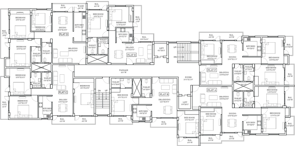 Floor Plan of DK Oak Jaipal Enclave in Namkum, Ranchi - Image 371951
