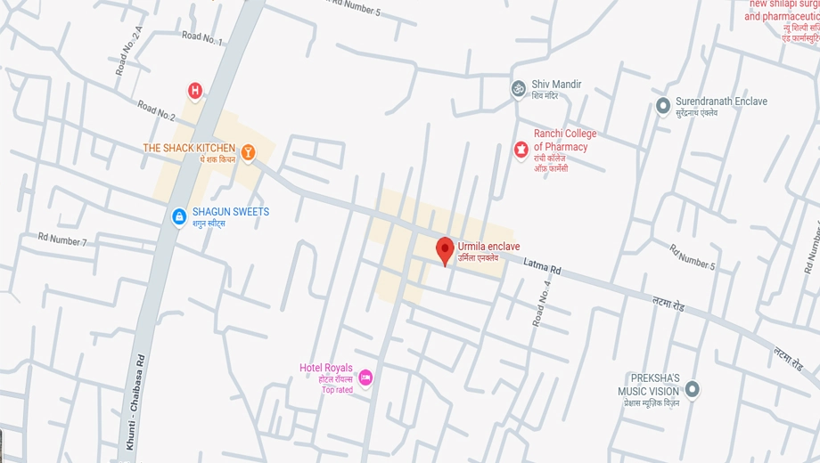 Location of Hritam Urmila Enclave in Namkum, Ranchi - Image 371962